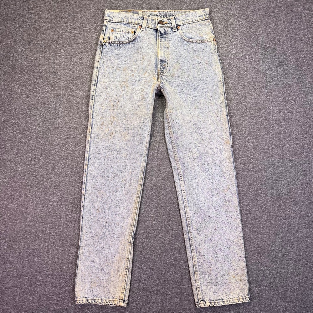 Levis‎ 505 Jeans Mens 30x31 Light Acid Wash Vintage 90s Casual Blizzard Wash USA